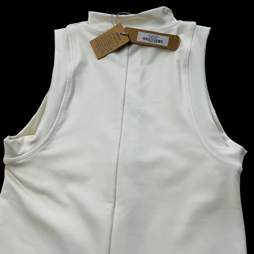 SKIMS Swim Mock Neck Cycle Suit Marble Womens XXS